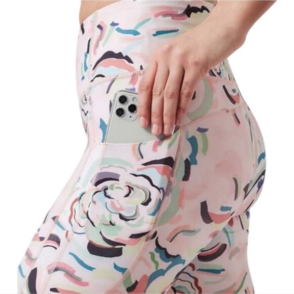 Athleta Women's Ultimate Stash II Capri color Elegance Floral Orchid Plus 3X New - Picture 3 of 16